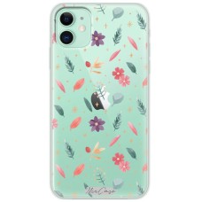 Чохол для iPhone 11 Mixcase квіти фіолетові та рожеві квіти у гілках