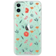 Чохол для iPhone 11 Mixcase квіти червоні та оранжеві квіти у гілках