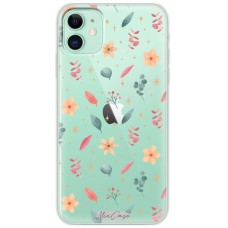 Чохол для iPhone 11 Mixcase квіти жовті та рожеві квіти у гілках