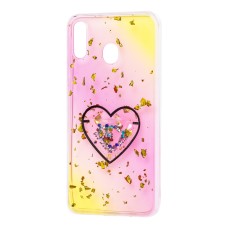 Чохол для Samsung Galaxy M20 (M205) Multi confetti жовтий "Серце"