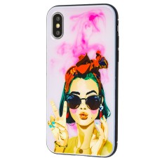 Чохол для iPhone X / Xs Girls UV peace