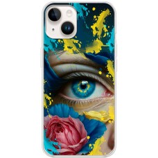 Чохол для iPhone 15 MixCase патріотичні Синє жіноче око