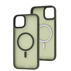 Чохол для iPhone 15 Plus WAVE Matte Insane MagSafe green