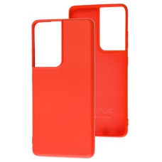 Чохол для Samsung Galaxy S21 Ultra (G998) Wave colorful червоний