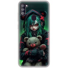 Чохол з аніме для Samsung Galaxy A11 / M11 Mixcase дівчинка і ведмедик