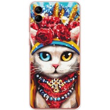 Чохол для Samsung Galaxy A04 (A045) MixCase Новий рік символ кіт патріот