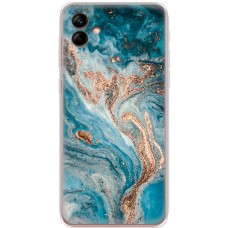 Чохол для Samsung Galaxy A04 (A045) MixCase мармур бірюзовий