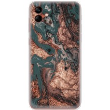 Чохол для Samsung Galaxy A04 (A045) MixCase мармур темно-зелений