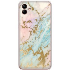 Чохол для Samsung Galaxy A04 (A045) MixCase мармур рожево-бірюзовий