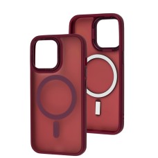 Чохол для iPhone 13 Pro Space color MagSafe бордовий