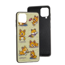 Чохол для Samsung Galaxy A12/M12 Wave Majesty funny corgi/pink sand