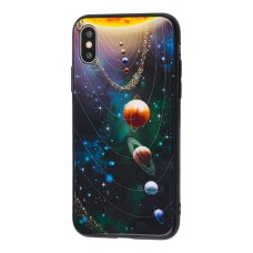 Чохол для iPhone X / Xs glass "Галактика"