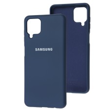 Чохол для Samsung Galaxy A12 (A125) Silicone Full темно-синій / midn blue