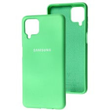 Чохол для Samsung Galaxy A12 (A125) Silicone Full м'ятно-зелений