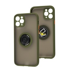 Чохол для iPhone 11 Pro LikGus Edging Ring зелений