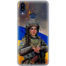 Чохол для Samsung Galaxy A10S (A107) MixCase патріотичні дівчина воїн