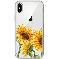 Чохол для iPhone X / Xs Mixcase квіти три соняшники