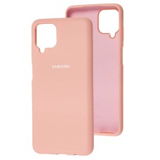 Чохол для Samsung Galaxy A12 (A125) Silicone Full рожевий / pudra