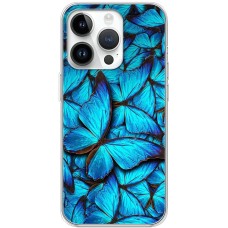 Чохол для iPhone 15 Pro MixCase метелики сині