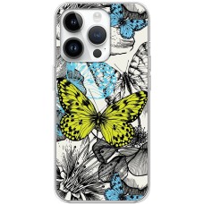 Чохол для iPhone 15 Pro MixCase метелики жовтий