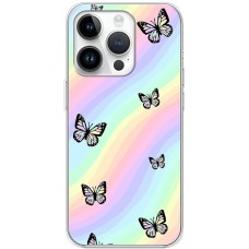 Чохол для iPhone 15 Pro MixCase метелики райдужні веселі
