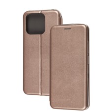 Чохол книжка Premium для Xiaomi Redmi 12C / 11A / Poco C55 рожево-золотистий