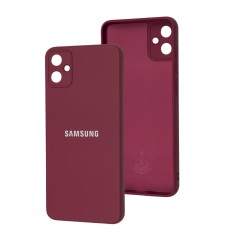 Чохол для Samsung Galaxy A05 (A055) Silicone Full camera marsala
