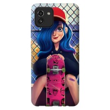 Чохол для Samsung Galaxy A03 (A035) Mixcase мультфільм дівчинка зі скейтом