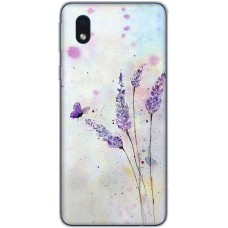Чохол для Samsung Galaxy A01 Core (A013) Mixcase квіти акварельна лаванда з метеликом