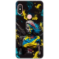 Чохол для Xiaomi Redmi Note 6 Pro MixCase патріотичні Нездоланна Українка
