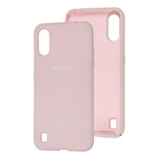 Чохол для Samsung Galaxy A01 (A015) Silicone Full рожевий пісок