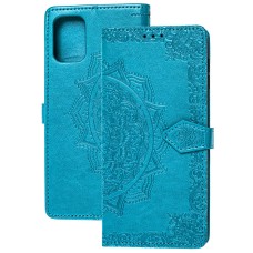 Чохол книжка для Samsung Galaxy M31s (M317) "Art з візитницею" бірюзовий