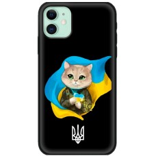 Чохол для iPhone 12 MixCase патріотичні котик зелені очі