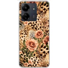 Чохол для Xiaomi Redmi 13C MixCase Леопард троянди