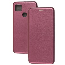 Чохол книжка Premium для Xiaomi Redmi 9C / 10A бордовий