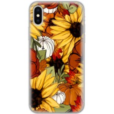 Чохол для iPhone X / Xs MixCase осінь гарбузи і соняшники