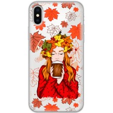 Чохол для iPhone X / Xs MixCase осінь дівчина з віночком