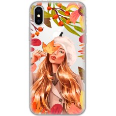 Чохол для iPhone Xs Max MixCase осінь дівчина у біреті