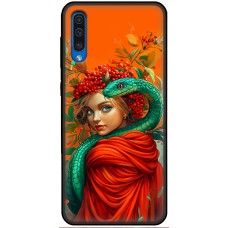 Чохол для Samsung Galaxy A70 (А705) MixCase Новий рік 2025 дівчинка зі змією