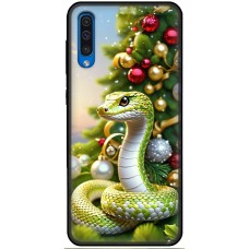 Чохол для Samsung Galaxy A70 (А705) MixCase Новий рік 2025 ялинку з іграшками і змія