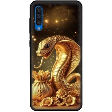 Чохол для Samsung Galaxy A70 (А705) MixCase Новий рік 2025 золотиста змія