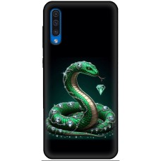 Чохол для Samsung Galaxy A70 (А705) MixCase Новий рік 2025 змія з діамантами