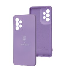 Чохол для Samsung Galaxy A53 (A536) Silicone Full Тризуб лавандовий / light purple