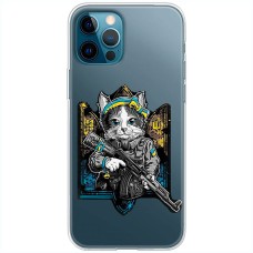 Чохол для iPhone 14 Pro MixCase патріотичні кіт захисник