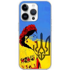 Чохол для iPhone 15 Pro MixCase патріотичні українка у вишиванці