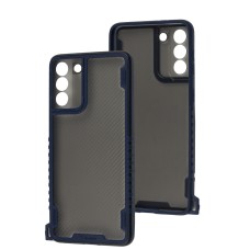 Чохол для Samsung Galaxy S21+ Carbon strap blue