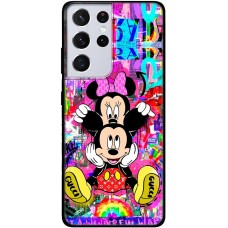Чохол для Samsung Galaxy S21 Ultra (G998) MixCase графіті Mickey and Minnie mouse