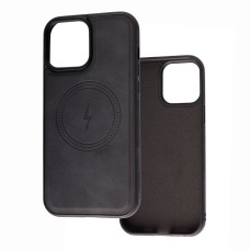 Чохол для iPhone 15 Pro Side Leather MagSafe чорний