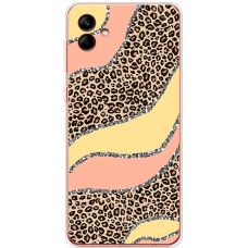 Чохол для Samsung Galaxy A04e (A042) MixCase Леопард жовто-рожевий