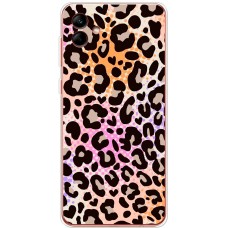 Чохол для Samsung Galaxy A04e (A042) MixCase Леопард рожево-жовтогарячий